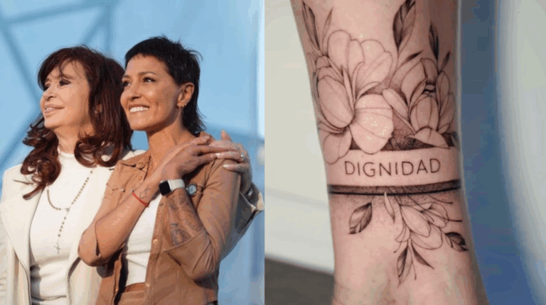 El particular tatuaje que se hizo Mayra Mendoza en apoyo a Cristina Kirchner: el video