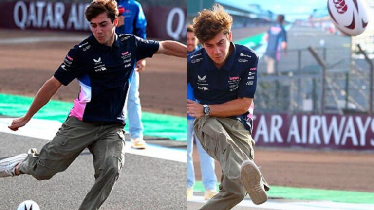 Franco Colapinto, a Los Pumas: el video viral pateando un tiro libre de rugby