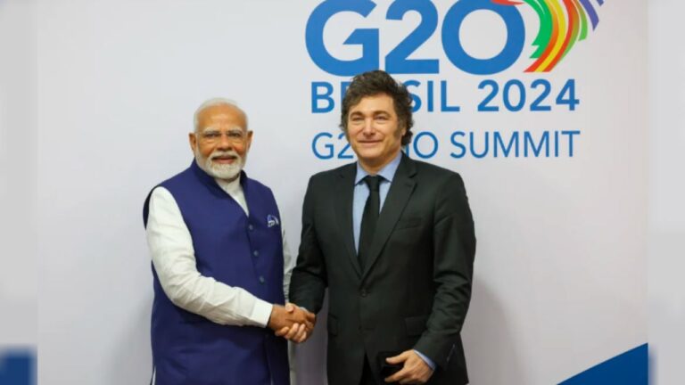Milei mantendrá una nueva reunión bilateral con el primer ministro de la India