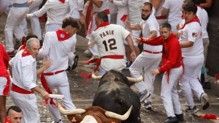 Así ha sido el primer encierro de San Fermín 2025: rápido y sin heridos por asta de toro