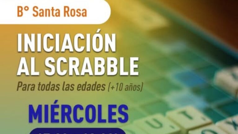 La Falda: la Dirección de Cultura invita a sumarse al taller «Iniciación al Scrabble»