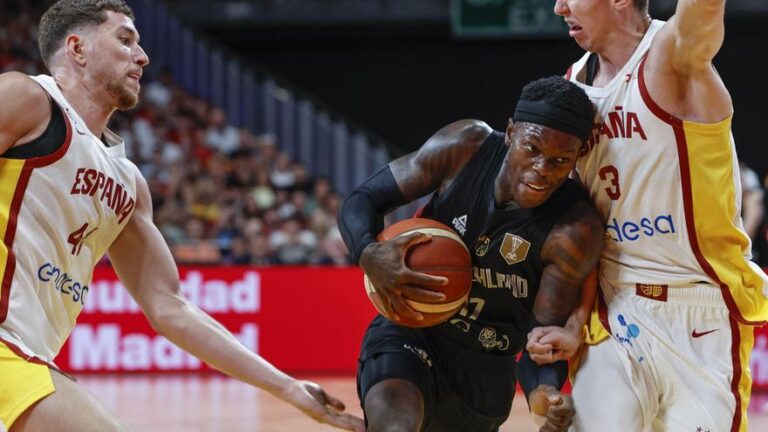 Una España al alza se queda a una canasta de derribar a Alemania en la prórroga (105-106)