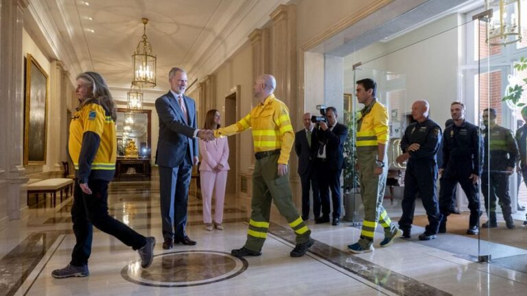 Felipe VI invita a Zarzuela a personal que participó este agosto en la lucha aérea contra el fuego