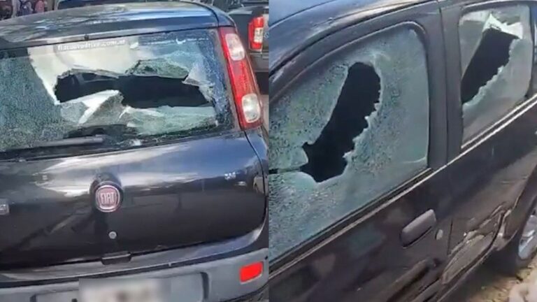 Una mujer destrozó con un palo de hockey autos estacionados frente a Radio 10