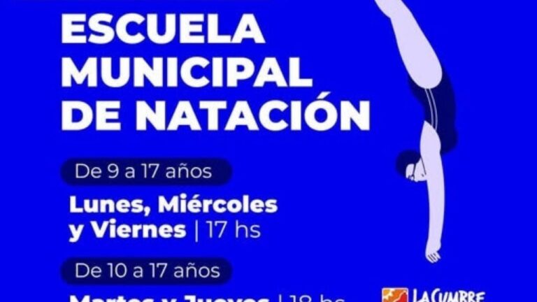 La Cumbre: invitan a sumarse a la Escuela Municipal de Natación