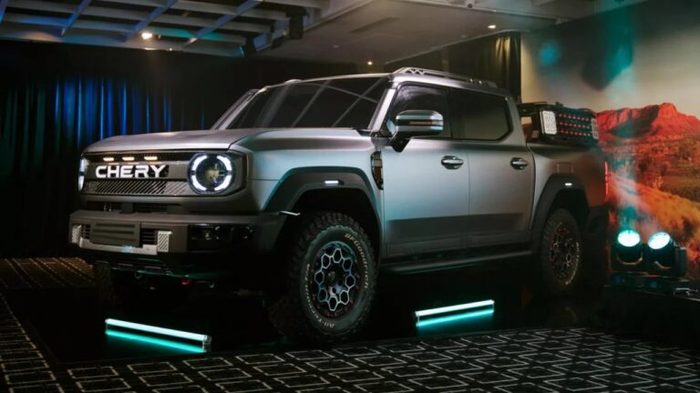 Chery presenta la KP31: pickup turbodiésel híbrida enchufable con 170 km de autonomía eléctrica
