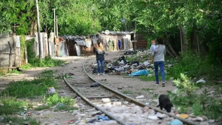 Gráfico estadístico con datos de pobreza e indigencia en Argentina