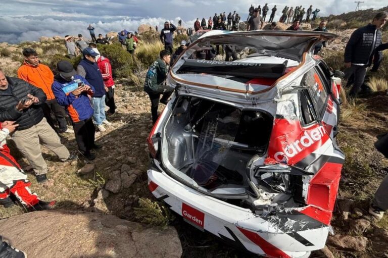 Vista del escenario del accidente en el tramo Giulio Cesare del Rally Sudamericano, Mina Clavero.