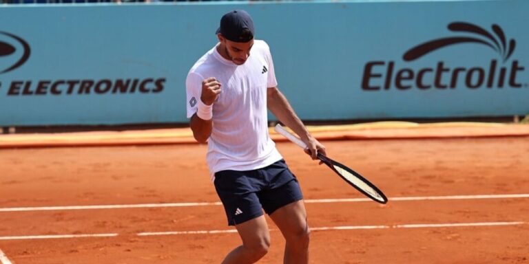 Francisco Cerúndolo celebrando un punto en el ATP Masters 1000 de Madrid