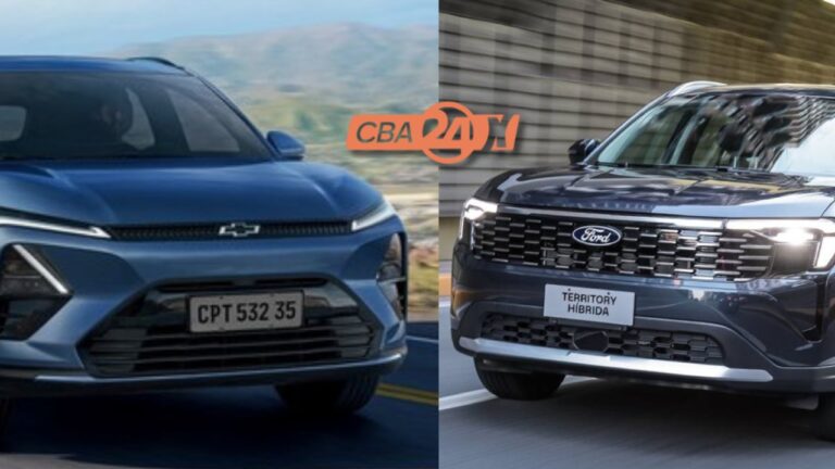 Chevrolet Captiva PHEV y Ford Territory estacionadas en una calle de Córdoba