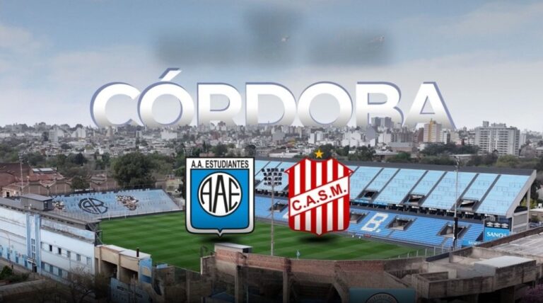 Vista aérea del Estadio Julio César Villagra de Córdoba, sede del partido.