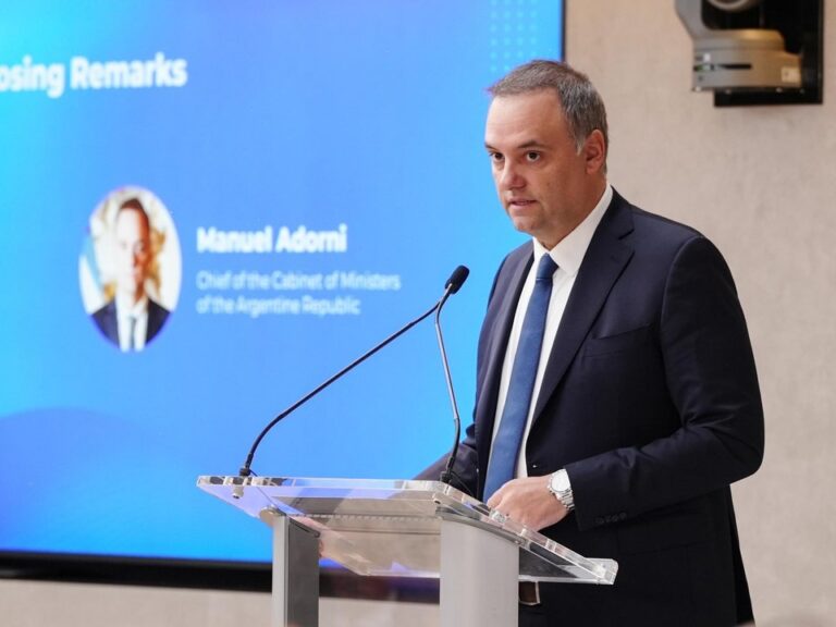 Manuel Adorni en el evento Argentina Week en Nueva York