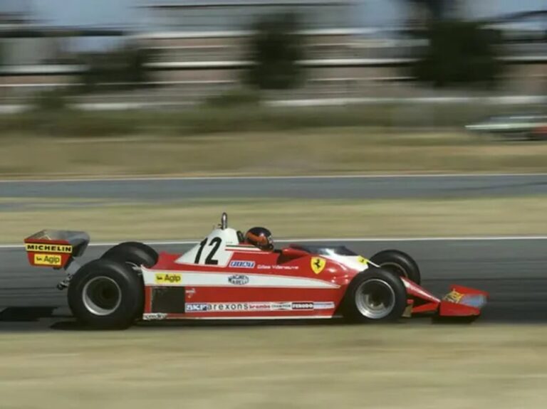 Fotografía de la Ferrari 312 T3, monoplaza de Fórmula 1 utilizado por Carlos Reutemann en 1978.