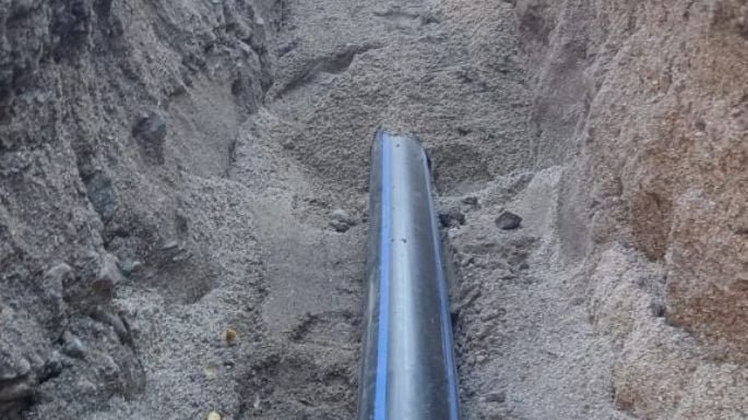Obra de agua potable en Huerta Grande
