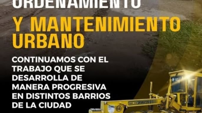 Cuadrillas municipales trabajan en el ordenamiento territorial en el Barrio El Dominador de La Falda