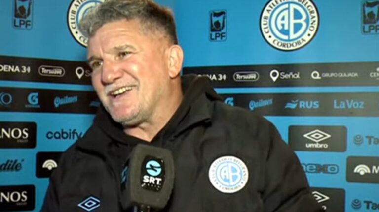 Luis Fabián Artime, presidente de Belgrano, sonriente durante una entrevista
