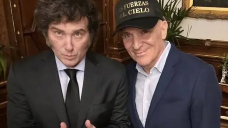 Javier Milei y José Luis Espert en un acto político