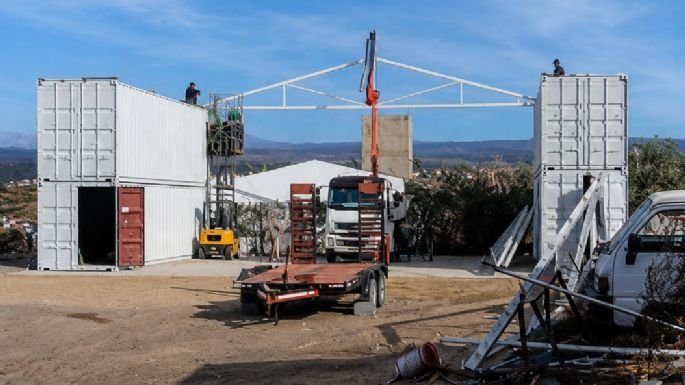 Vista de las tareas de renovación en el Corralón Municipal de Tanti