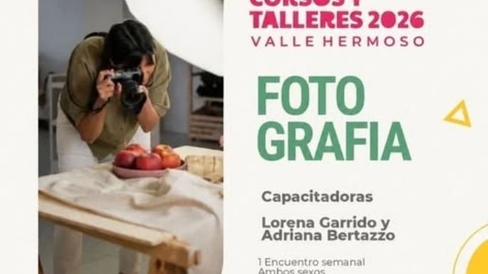 Inscripciones abiertas para cursos y talleres en Valle Hermoso