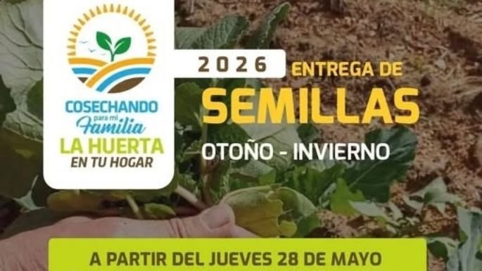 Entrega de semillas para huertas familiares en Valle Hermoso