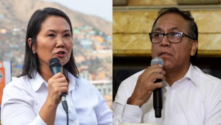 Urnas electorales en Perú durante el balotaje presidencial