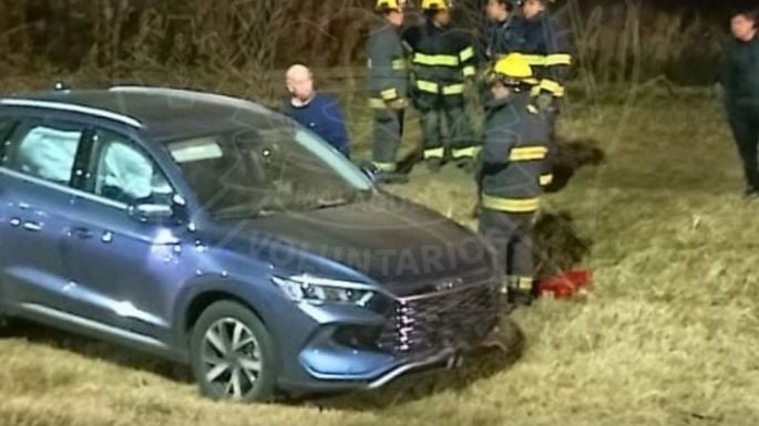 Vehículos involucrados en un choque en la Ruta Provincial C-45 en Malagueño