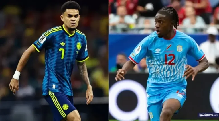 Partido de fútbol entre Colombia y República Democrática del Congo en el Estadio Guadalajara