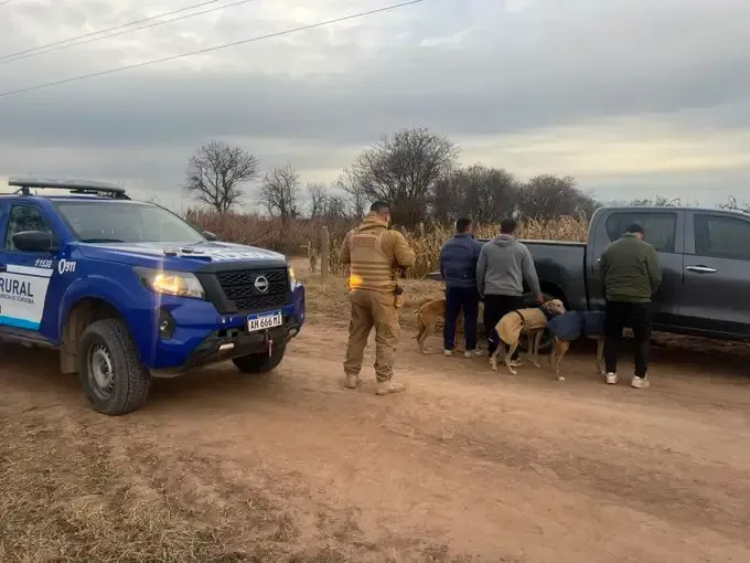 Efectivos de la Patrulla Rural durante un operativo en la provincia de Córdoba