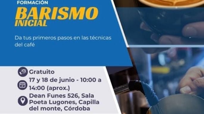 Curso de barismo inicial en Capilla del Monte