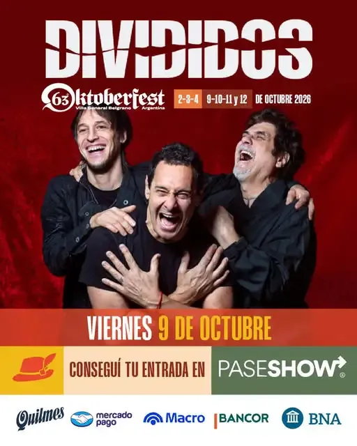 Divididos en concierto durante la Oktoberfest de Villa General Belgrano