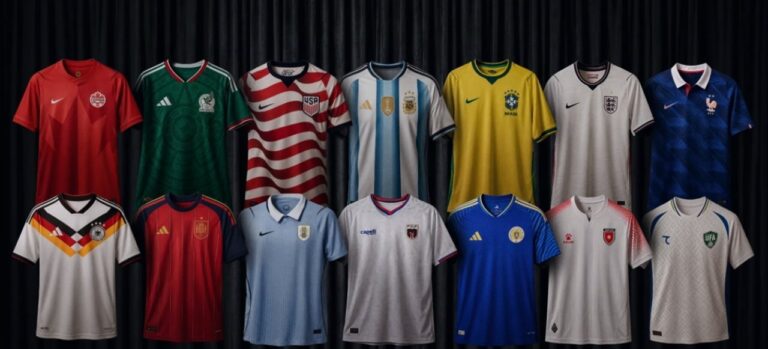 Camisetas de las selecciones para el Mundial de fútbol 2026