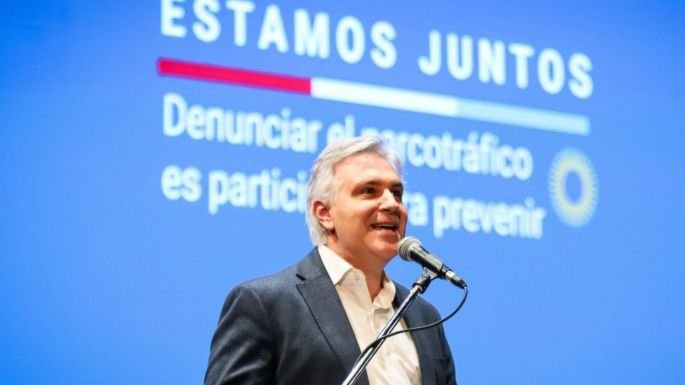 Martín Llaryora durante la presentación del programa Estamos Juntos en Córdoba