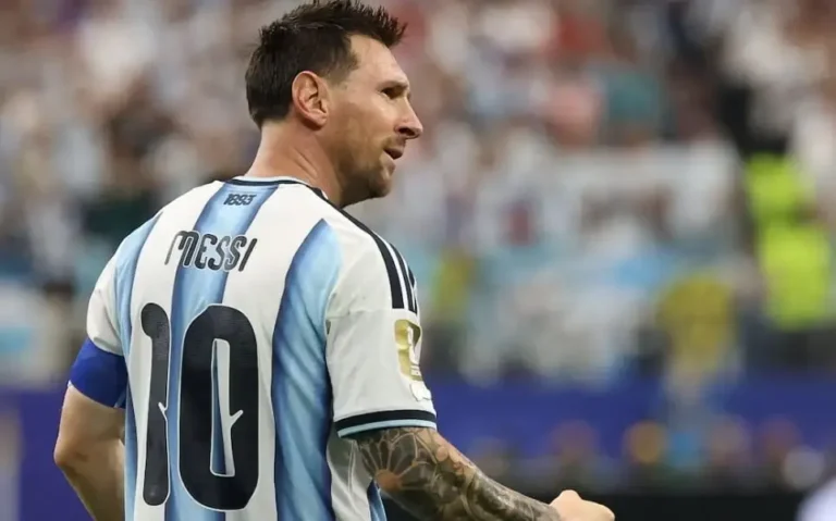 Lionel Messi celebrando un gol en el partido Argentina vs Austria del Mundial 2026