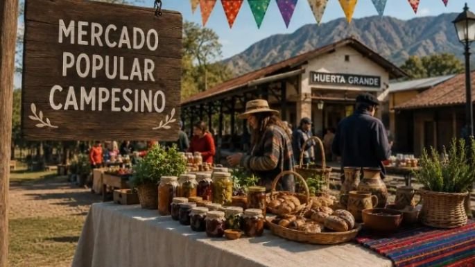 Andén del ferrocarril de Huerta Grande donde se realizará el Mercado Popular Campesino