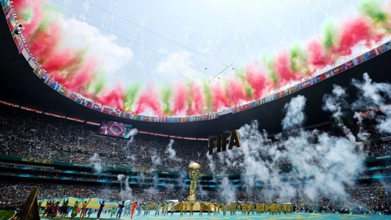 Ceremonia inaugural del Mundial con artistas en el Estadio Azteca