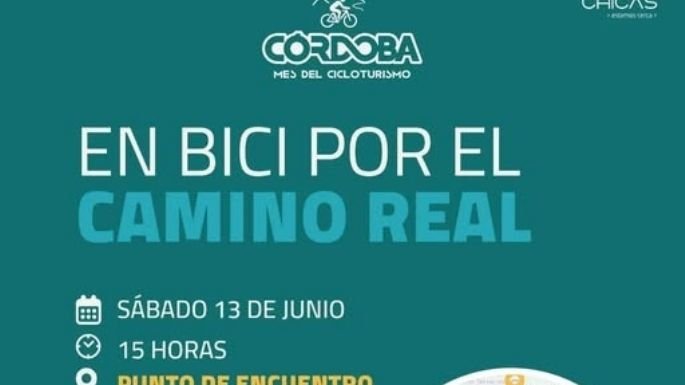 Bicicleta estacionada frente a la Posta de Sinsacate, punto del recorrido del Mes del Cicloturismo