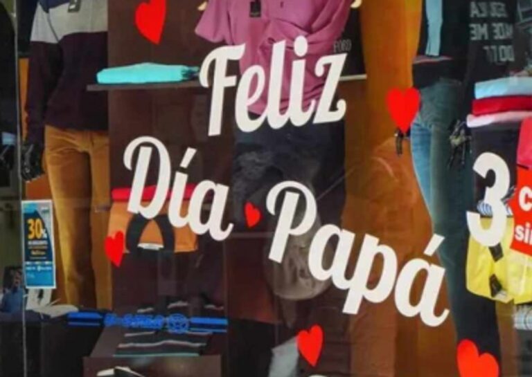 Comercio minorista en Córdoba durante el Día del Padre