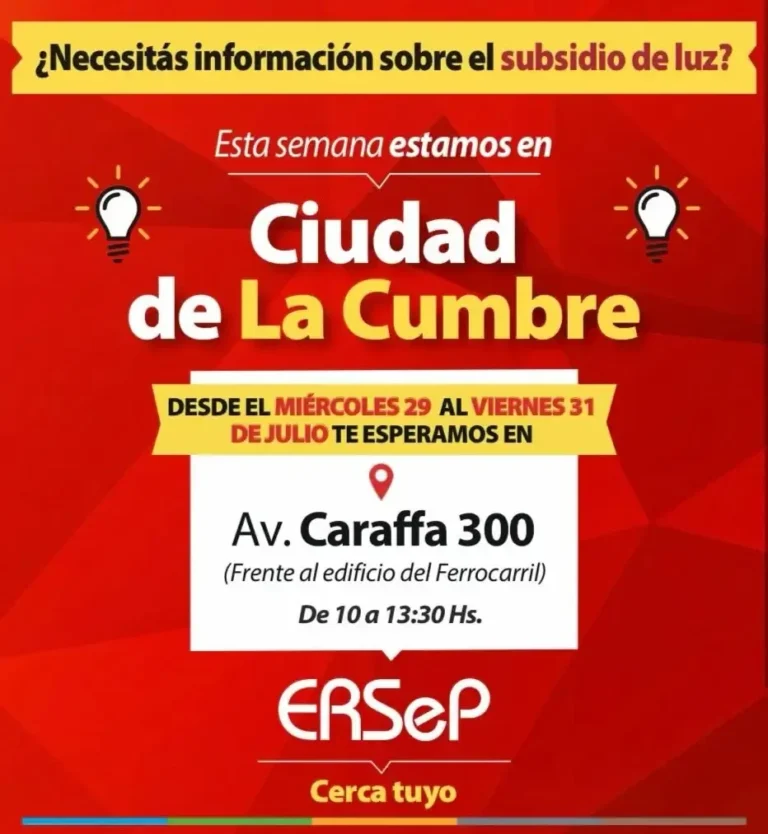 Personal del Ersep en operativo de asesoramiento en La Cumbre