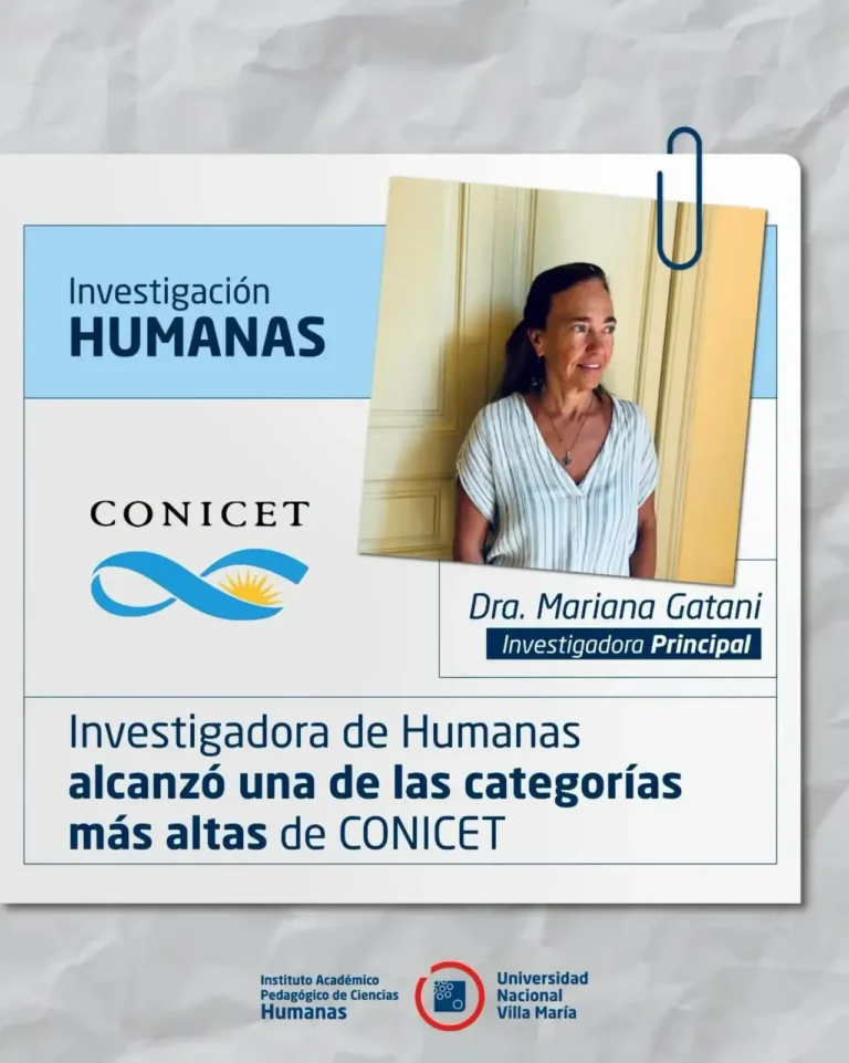Investigadora Mariana Gatani del CIT Villa María y UNVM