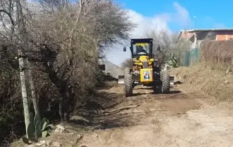 Calles de San Roque durante las tareas de mantenimiento vial