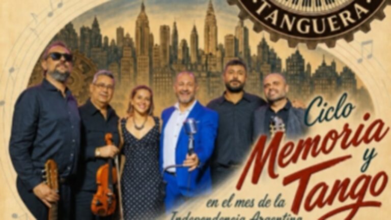 La Máquina Tanguera junto a Mariano Saravia en el bar Perón Perón de Córdoba