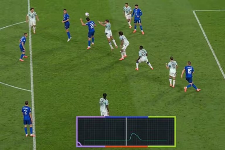 Jugadores de Croacia y Portugal en el campo durante el partido del Mundial 2026