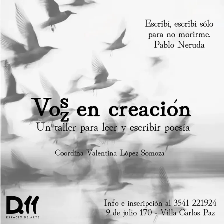 Taller de escritura poética en Villa Carlos Paz