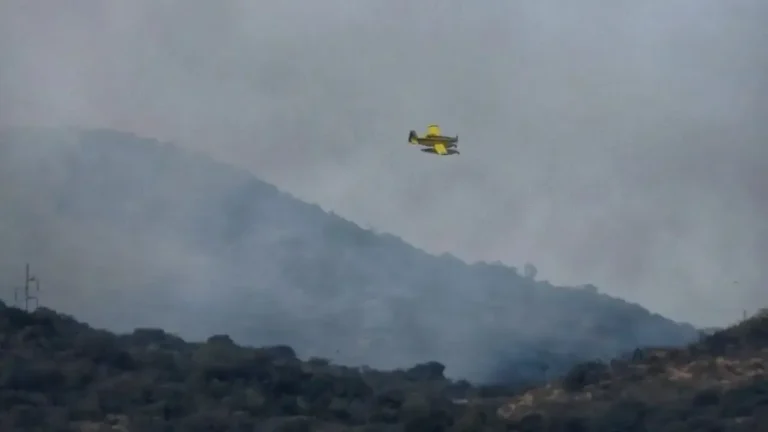 Incendio forestal en zona serrana de Córdoba