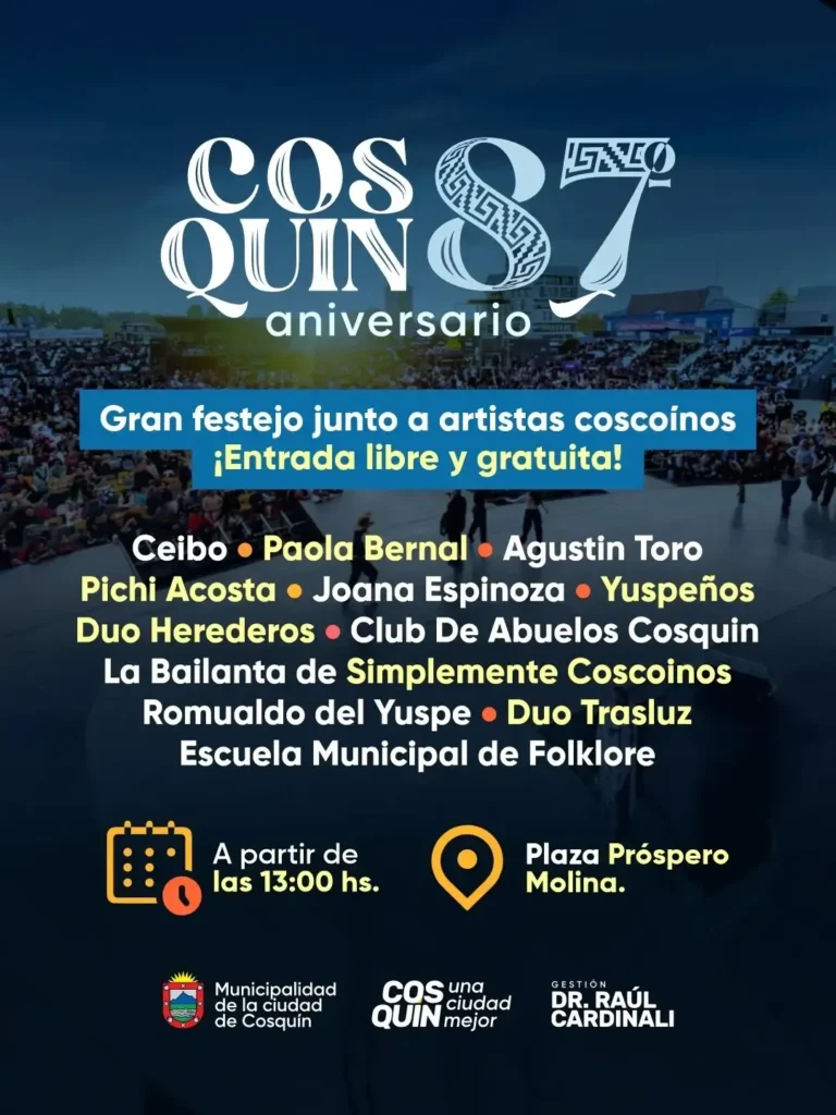 Celebración del 87° aniversario de Cosquín