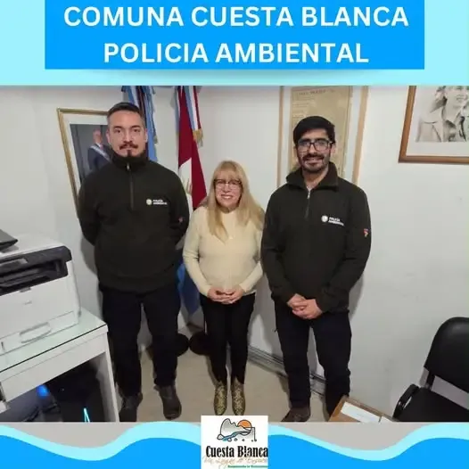 Reunión entre la presidenta comunal de Cuesta Blanca y representantes de Policía Ambiental