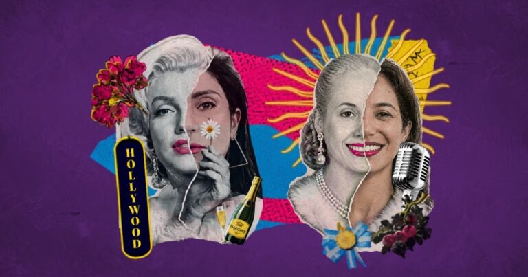 Escena de la obra Quien quiera amar, que ame con las actrices Ludmila Hernández y Laura Pilone