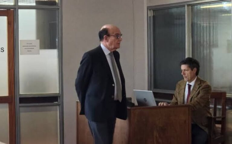 Tribunales de Villa Dolores durante el juicio a Oscar González