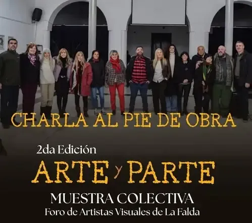 Cartel de la muestra colectiva Arte y Parte en La Falda