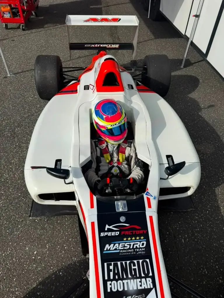 Lázaro Bainotti en el circuito de New Jersey